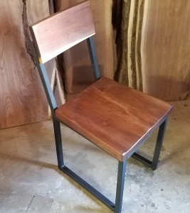 walnut and steel dining chair 2 minneapolis       